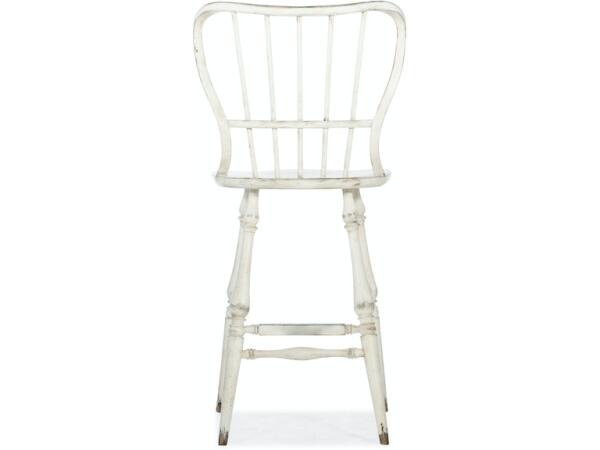 Ciao Bella Spindle Back Bar Stool-White - Image 2