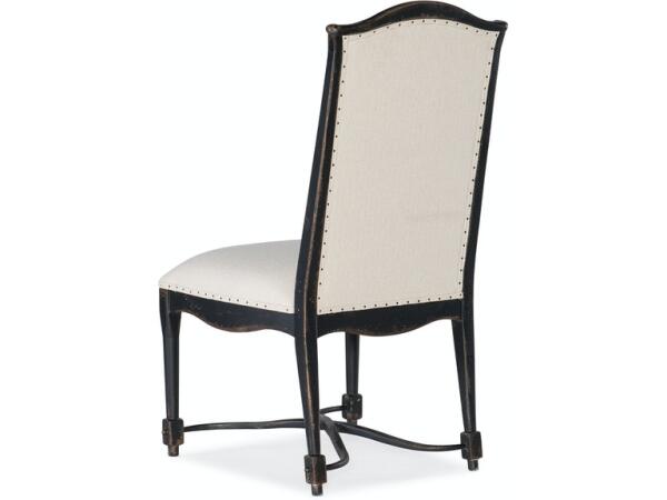 Ciao Bella Upholstered Back Side Chair in White/Black Chairs & Benches Hooker Furniture 6