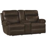 Claremont Power Leather Zero Gravity Reclining Console Loveseats Bassett Furniture 5