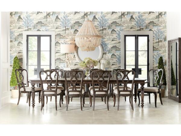 Traditions Rectangle Dining Table with Two 22-inch leaves Dining Tables Hooker Furniture 10