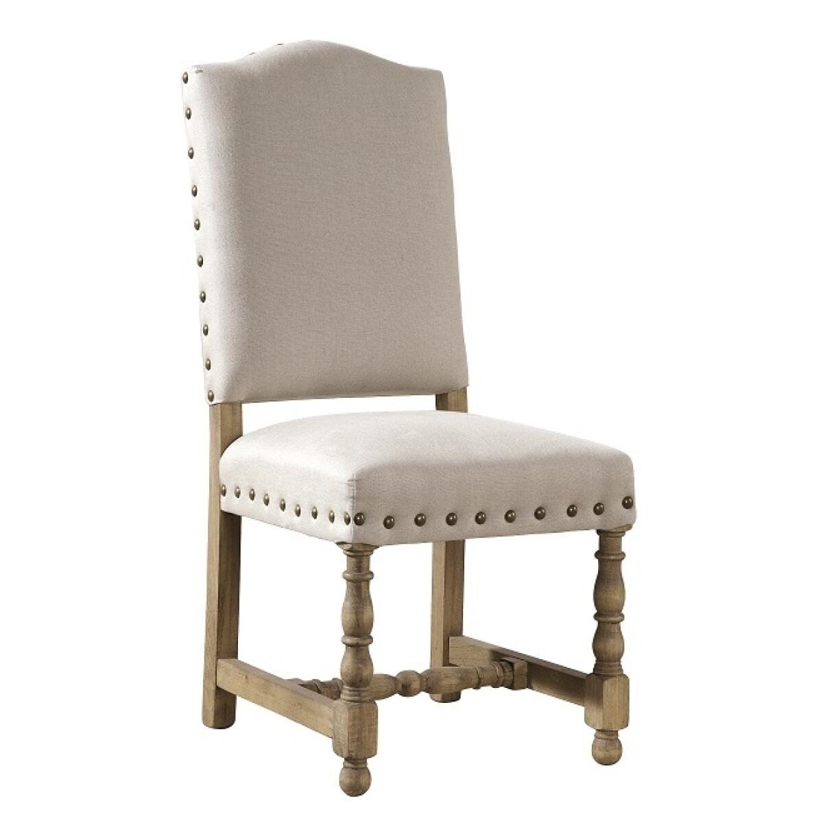 Linen Madrid Chair with Nailheads Linen Madrid Chair with Nailheads - Image 1