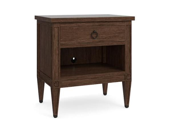 Charlotte Bedside Table in Tavern Nightstands Bassett Furniture
