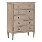 Bedroom Arabella Mirrored Three-Drawer Nightstand Nightstands Cream 15