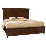 Vista Mansion Queen Storage Bed Warm Cherry