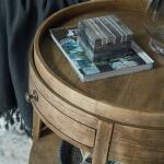 Woodridge Round End Table in Sierra Brown End tables Bassett Furniture 4