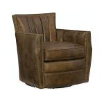 CC Living Room Carson Swivel Club Chair Chairs Brown 8