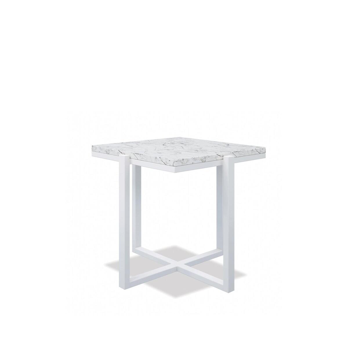 Square End Table With Honed Carrara Marble Top Outdoor Tables Sunset West Square End Table With Honed Carrara Marble Top Outdoor Tables Sunset West