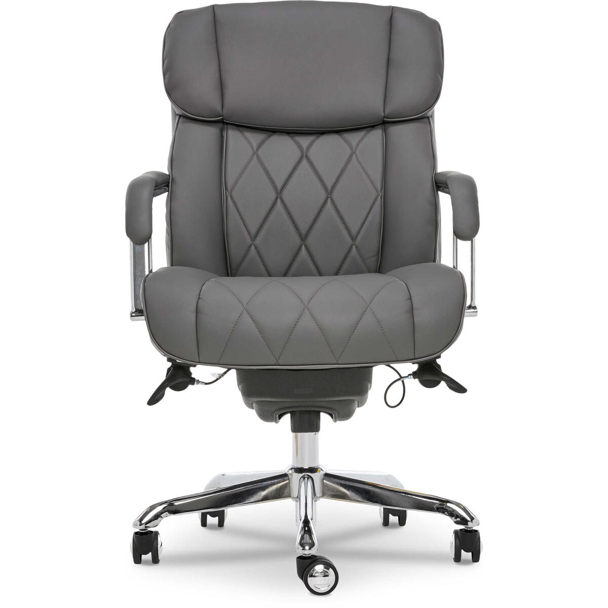 Sutherland Quilted Leather Office Chair, Moon Rock Grey Sutherland Quilted Leather Office Chair, Moon Rock Grey - Image 1