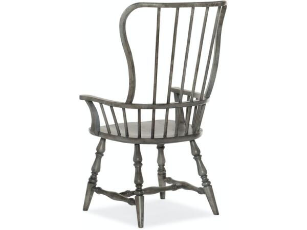 Ciao Bella Spindle Back Arm Chair in Speckled Grey - Image 2