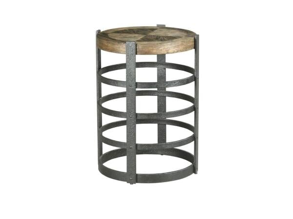 Hidden Treasures Barrel Strap End Table End tables Hammary