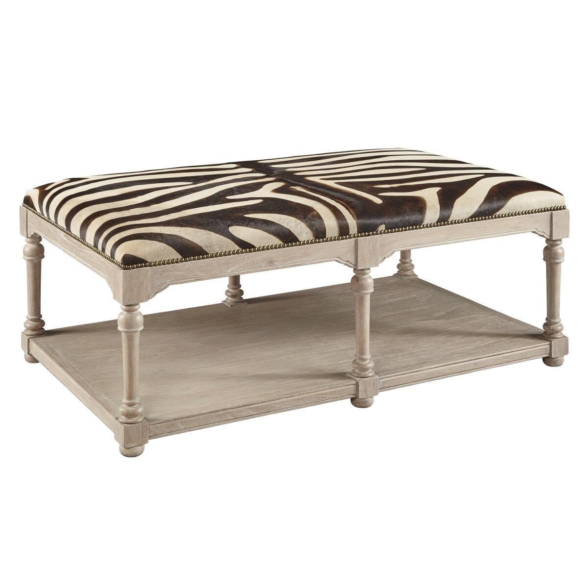 Large Zebra Cocktail Ottoman Cocktail & Coffee Tables Furniture Classics Large Zebra Cocktail Ottoman Cocktail & Coffee Tables Furniture Classics