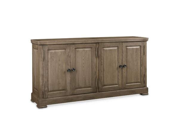 Hawkins Oak Four Door Huntboard Dining Storage Bassett Furniture
