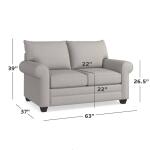 Alexander Roll Arm Loveseat - Image 3