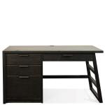 Perspectives Single Pedestal Black Desk Desks Customizable 4