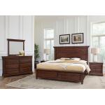Vista Mansion Queen Storage Bed Warm Cherry - Image 2