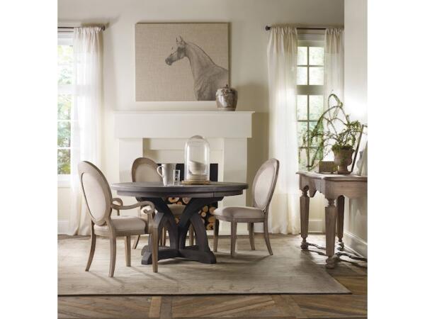 Corsica Dark Round Dining Table w/1-18in Leaf - Image 3