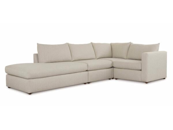 Beckham L-Shaped Bumper Sectional Sectionals Bassett Furniture