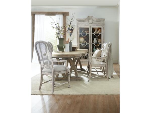Boheme Colibri 88in Trestle Dining Table w/1-20in Leaf Dining Tables Hooker Furniture 9