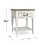 Bella Wood Top Bedside Table Nightstands Bassett Furniture 8