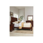 Vista Sleigh Queen Bed Warm Cherry - Image 3