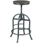 Hidden Treasures Brown Adjustable Height Pub Stool Barstools Hammary 5