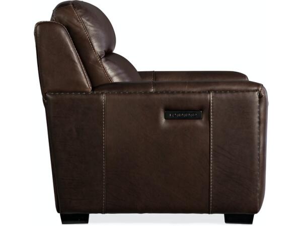 Lincoln Power Dark Brown Recliner w/ Power Headrest & Lumbar Recline Recliners Hooker Furniture 12