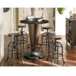 Hidden Treasures Brown Adjustable Height Pub Stool Barstools Hammary 6