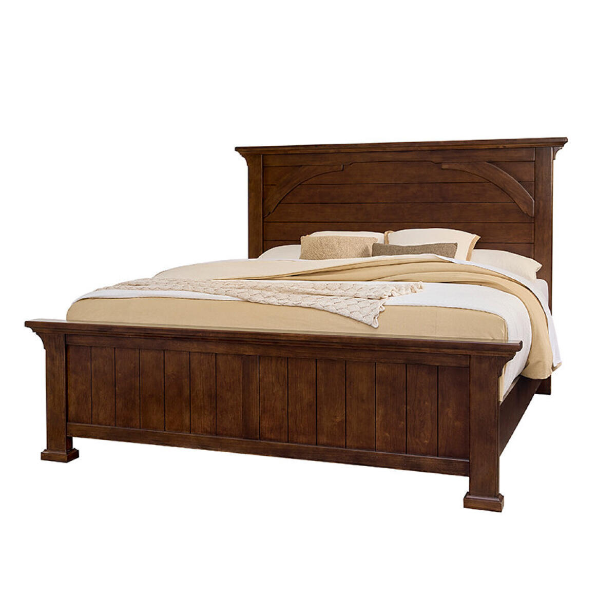 Vista Mansion King Bed Warm Cherry Vista Mansion King Bed Warm Cherry - Image 1