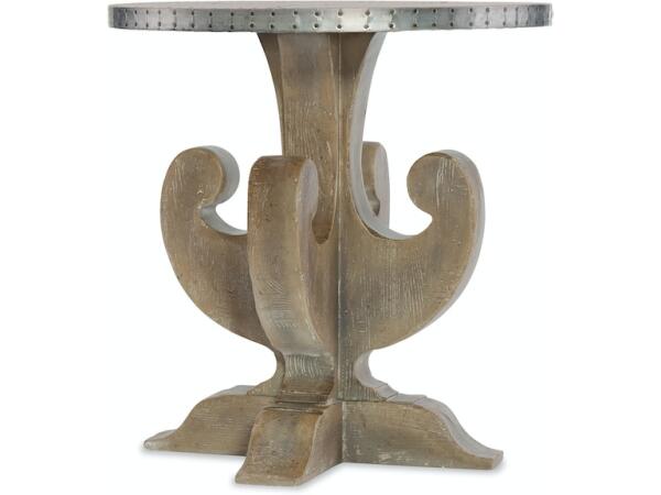 Boheme Lambik Round End Table Chairside Tables Hooker Furniture
