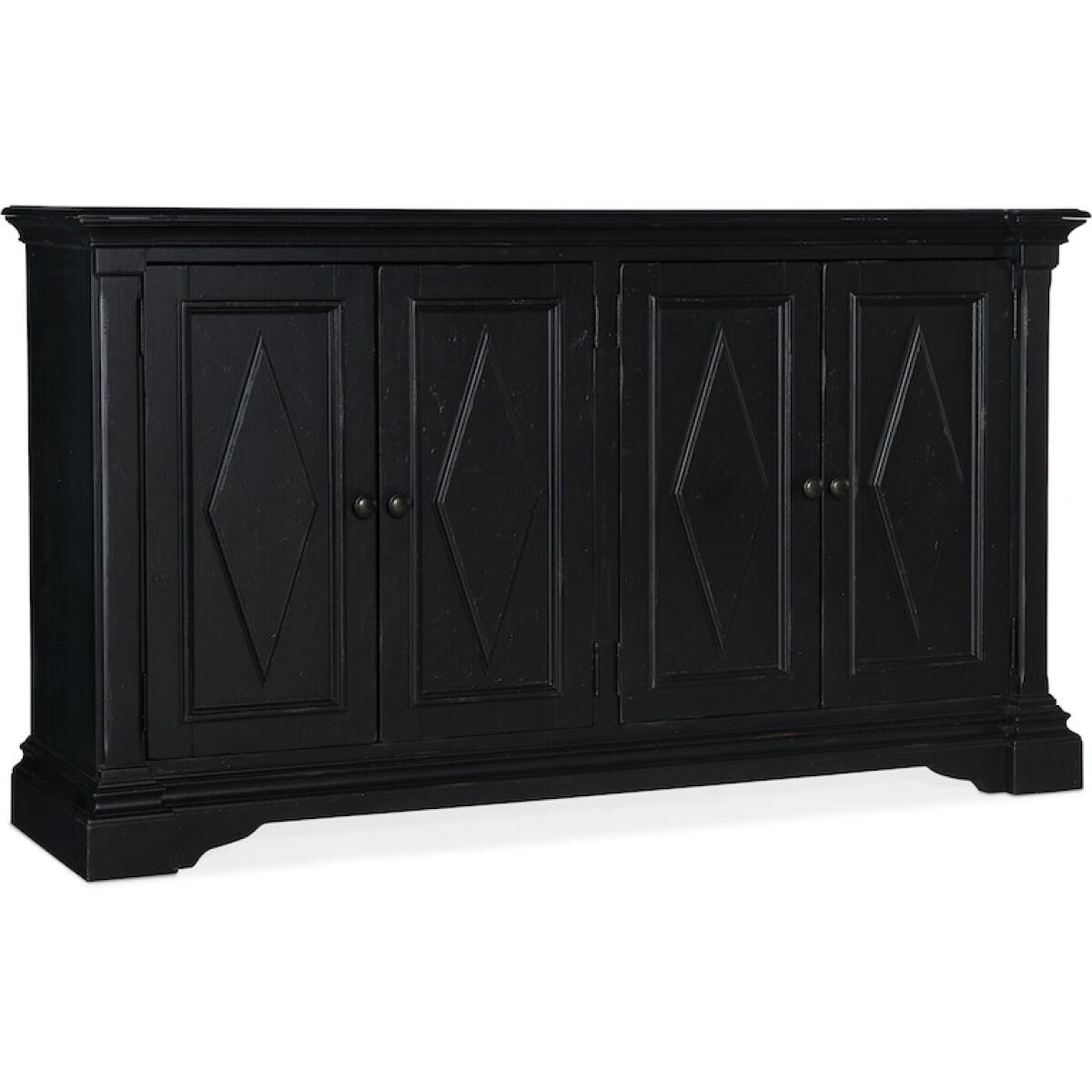 Commerce & Market Four-Door Cabinet Black Entertainment Stands Hooker Furniture Commerce & Market Four-Door Cabinet Black Entertainment Stands Hooker Furniture