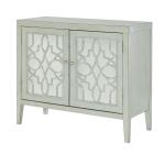 Hidden Treasures White Mirrored Door Cabinet Accent Furniture Hammary 3