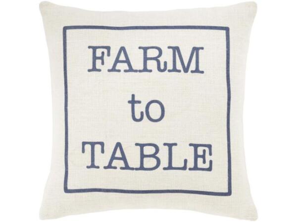 Circa Accent Pillow With Off-White And Navy Finish CIR004-1818P Accent Pillows Surya