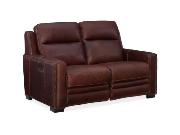 Lincoln Power Recliner Loveseat with Power Headrest & Lumbar Recliner in Paradise Bruciato Loveseats Hooker Furniture