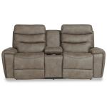 Soren Power Reclining Loveseat w/ Headrest & Console Loveseats Customizable 11