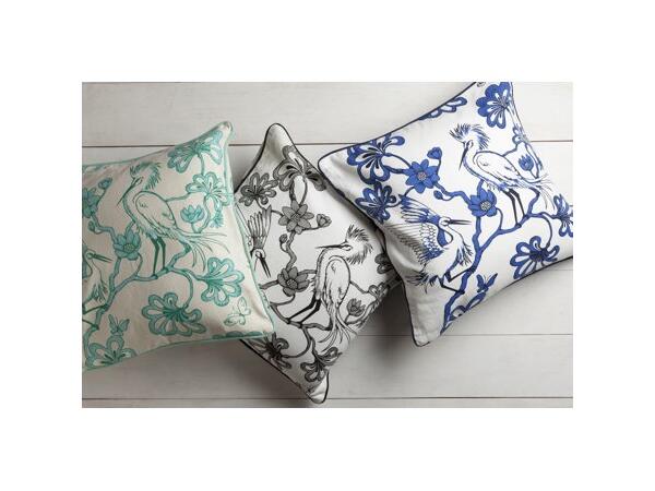 Egrets 20″ x 20″ Pillow With Poly Insert Accent Pillows Surya 3