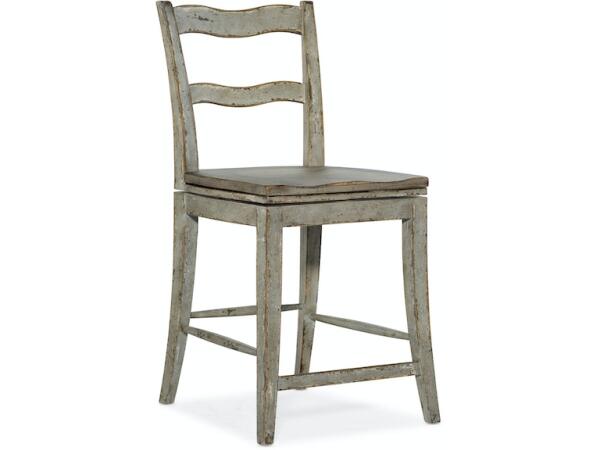La Grange Twin Sisters Ladderback Counter Stool Barstools Hooker Furniture 10