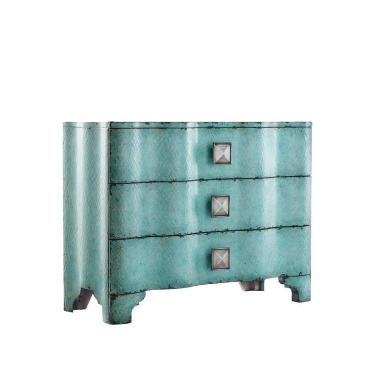 Melange Turquoise Crackle Chest Melange Turquoise Crackle Chest - Image 1