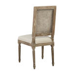 Linen & Oak Caned Back Side Chair - Image 2