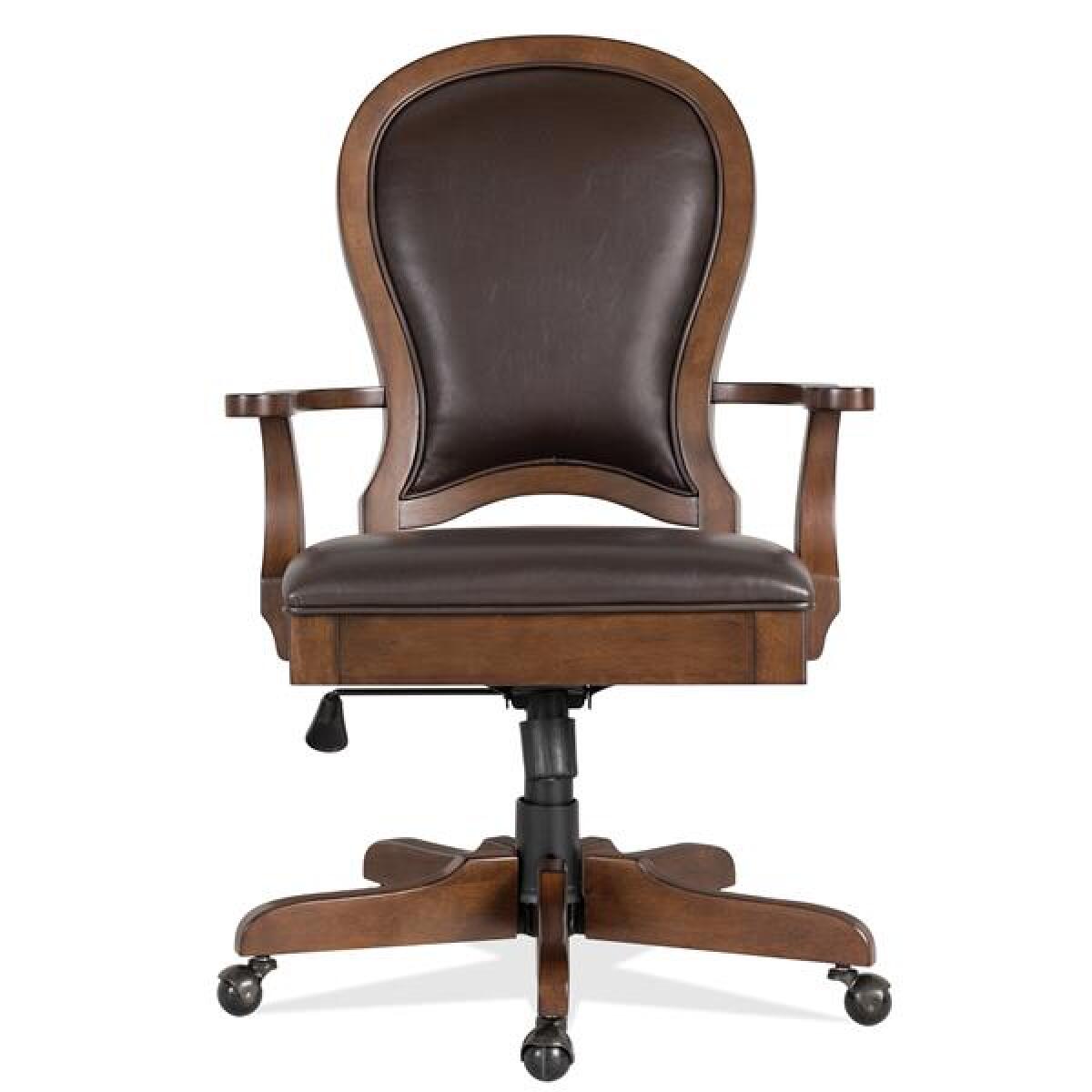 Clinton Hill Round Back Leather Desk Chair Office Chairs Riverside Furniture Clinton Hill Round Back Leather Desk Chair Office Chairs Riverside Furniture
