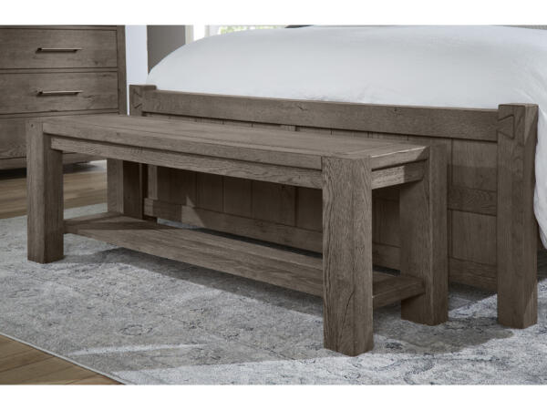 Dovetail Bench Mystic Grey Chairs & Benches Vaughan Bassett