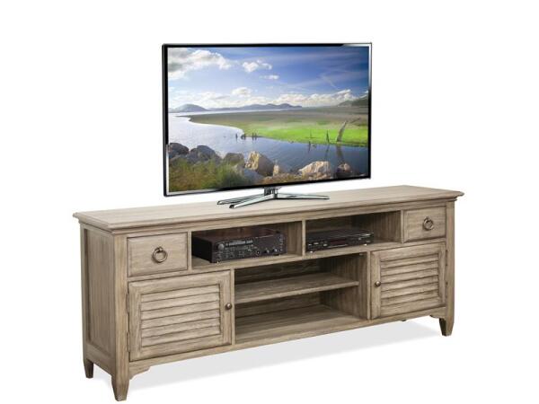 Myra TV Console – 74″ Brown Entertainment Stands Riverside Furniture