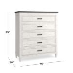 Bella Stone Top 5 Drawer Chest Chests Bassett Furniture 4