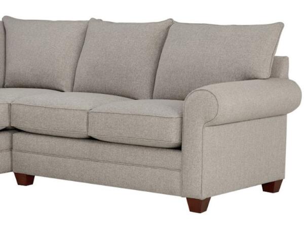 Living Room Roll Arm RAF Sect. Loveseat 2712-41 Sectionals Bassett Furniture