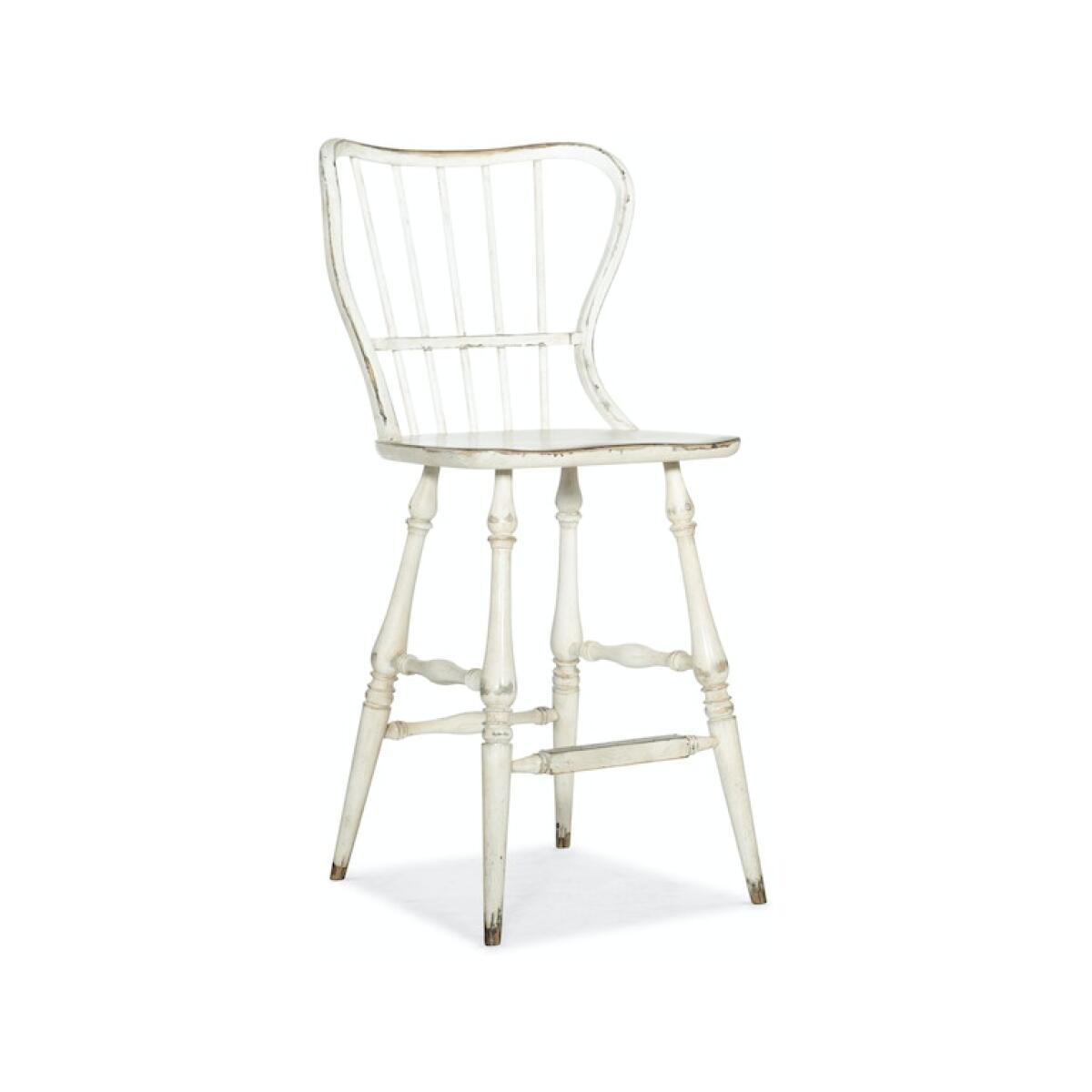 Ciao Bella Spindle Back Bar Stool-White Ciao Bella Spindle Back Bar Stool-White - Image 1
