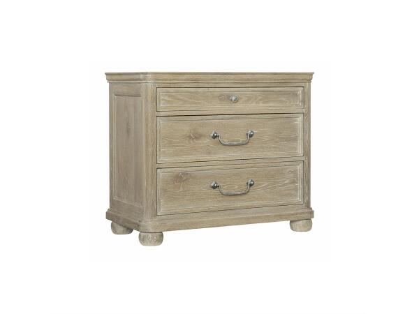 Rustic Patina 3 Drawer Rectangle Nightstand 387229 Nightstands Bernhardt
