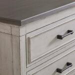Bella 6 Drawer Wood Top Dresser - Image 6