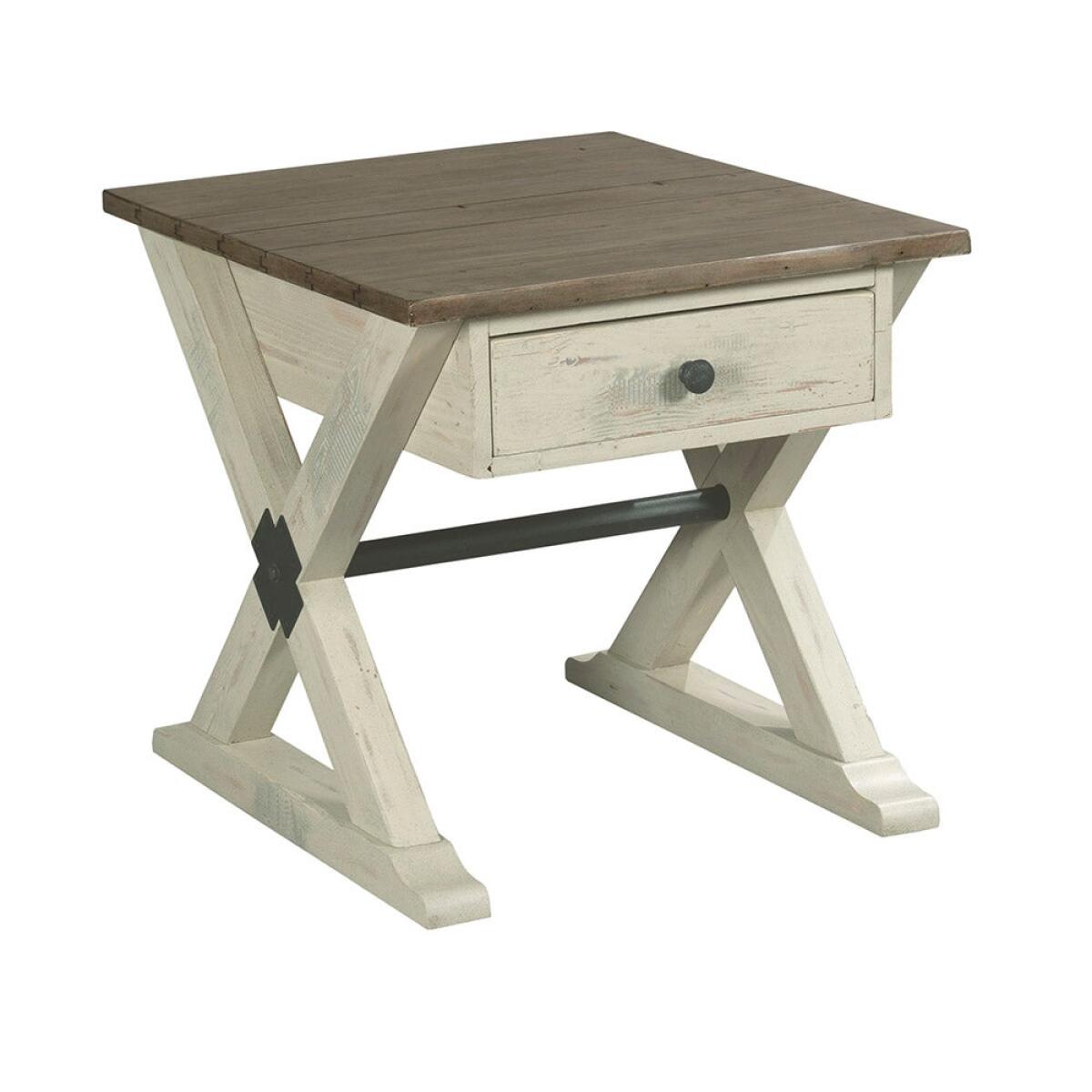 Reclamation Place Trestle Drawer End Table Reclamation Place Trestle Drawer End Table - Image 1