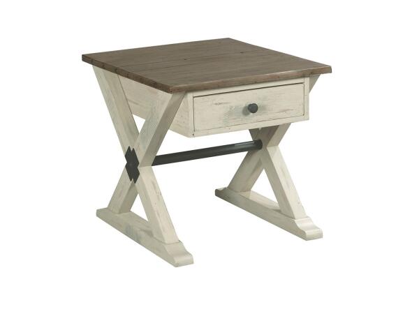 Reclamation Place Trestle Drawer End Table End tables La-Z-Boy