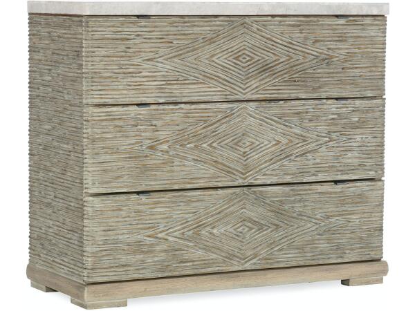 Arabella Mirrored Three-Drawer Nightstand Chests Hooker Furniture 20