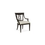 Woodridge Wood Back Arm Chair Dark Brown
